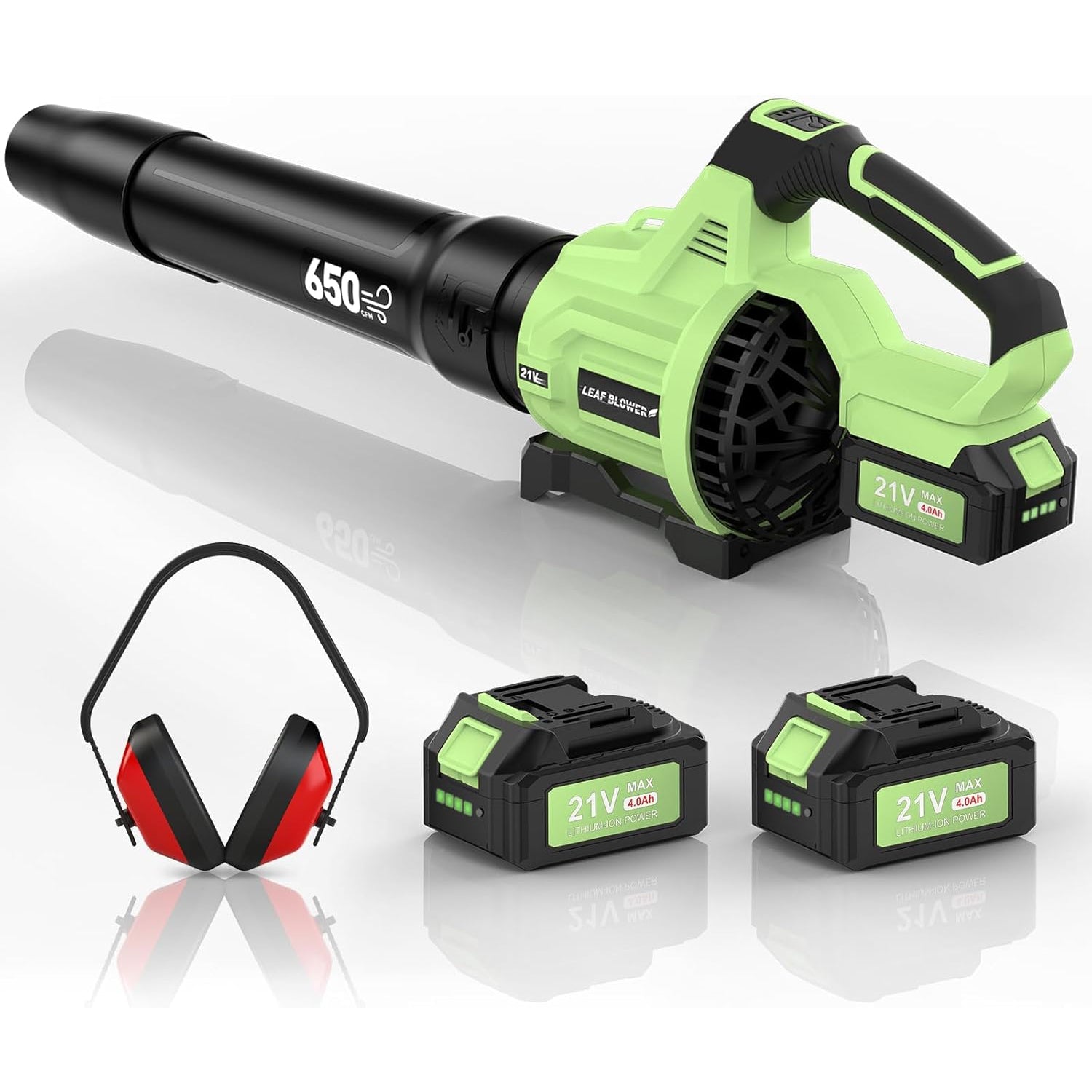 KingTool cordless leaf blower in use